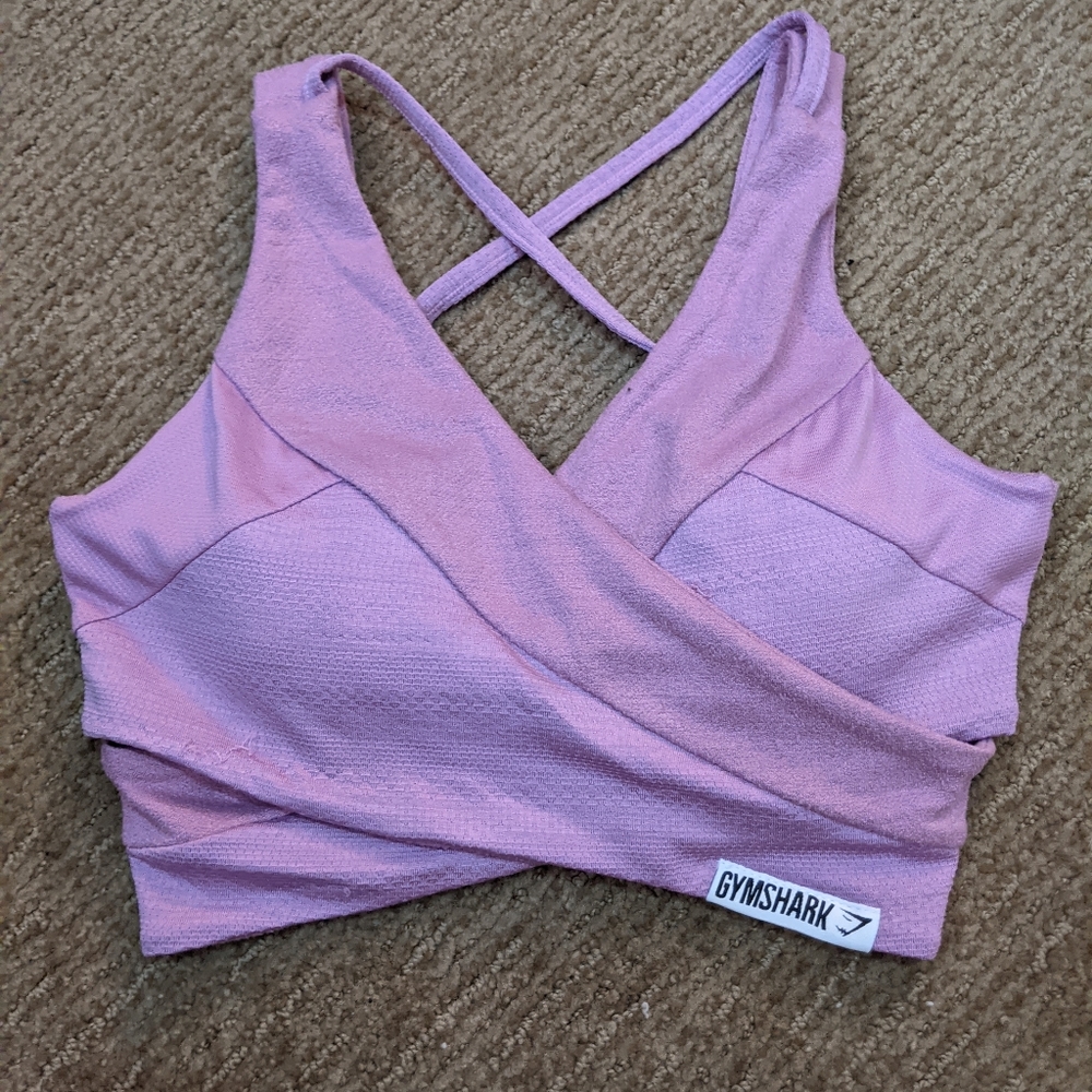 Gymshark Wrap Sports Bra, Lilac